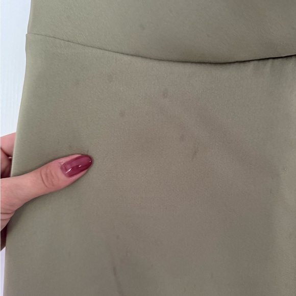 AW Bridal Bridesmaid Dress Moss / Sage Green with Slit Side size 6 Padded - Picture 4 of 12